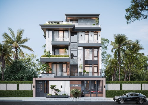 Biệt thự 5 tầng hiện đại có hồ bơi