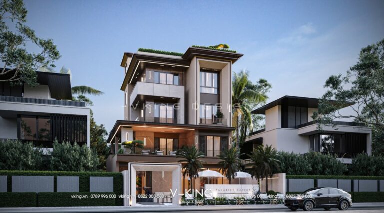 Biệt thự 5 tầng hiện đại
