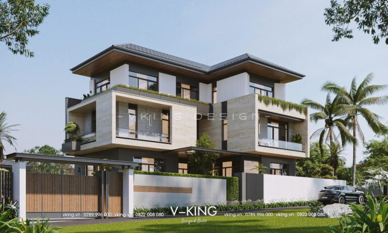 Thiết kế biệt thự hiện đại 3 tầng